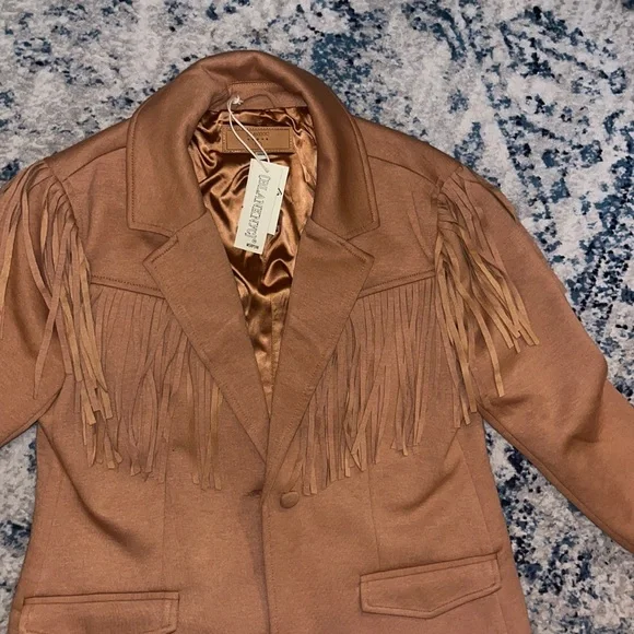 NWT Blanknyc x Free People Free Bird fringe blazer - Picture 3 of 4